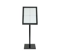 Securit Boîtier d'affichage LED Black Star 4 x A4 Noir