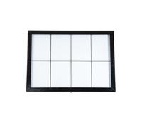 Présentoir Black star 8x A4 Montage mural LED blanches. OPTIONS: Pied, socle et Batterie. Securit