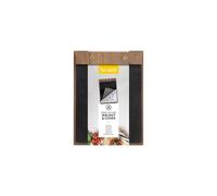 SECURIT - Porte menu format A5 type Clipboard en bois de noyer et simili cuir - Présentation menu restaurant