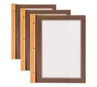 Securit protège-menu bois A4 marron (Lot de 3)