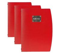 Securit protège-menu Rio rouge - A4 (Lot de 3)
