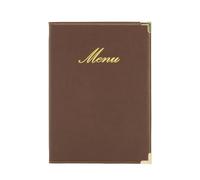 Protège-menus CLASSIC, A5, aspect cuir, brun