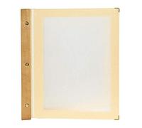 Securit Protège-Menu Wood A4, 2 Double Inserts Inclus (présente 4 Pages A4)
