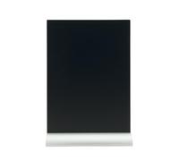 SECURIT - Silhouette Ardoise A4 | Marqueur à Craie Blanc Inclus - Socle en Aluminium