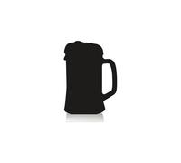 Securit Silhouette Ardoise ''Bière'' - Socle en Aluminium - Feutre-craie Inclus