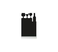 Securit Silhouette Ardoise ''Cocktail'' - Socle en Aluminium - Feutre-craie Inclus