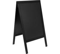 Securit Tableau d'affichage WOODY SANDWICH 70x125 cm, noir
