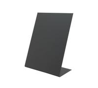 SECURIT - Tableau de Table en L A5 - Couleur Noir | Ardoise Porte-Menu - en Acrylique - Empilable - pour Café, Bar, Restaurant - 21,5 x 15 x 8,5 cm - Lot de 3