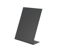 SECURIT - Tableau de Table en L A6 - Couleur Noir | Ardoise Porte-Menu - En Acrylique - Empilable - Pour Café, Bar, Restaurant - 15,5 x 10,5 x 5 cm - Lot de 3