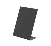 Securit Lot de 5 Tableau de table L A7 Ardoise porte-menu acrylique empilable Noir 11,5x7,5x4,5 cm