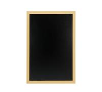 SECURIT - Tableau Mural "Woody" - Marqueur à Craie Liquide - Coloris Teck | 40 x 60 cm - Teck - Ardoise Double Face - Cadre en Bois Laqué