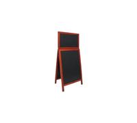 Securit Tableau noir chevalet finition laquée Bord acajou 55 x 120 cm