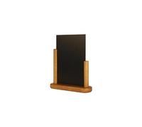 Securit Ardoise de table ELEGANT moyen – teck, petite tablette, finition laquée 15 x 21 cm