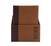 Securit Trendy Range Lot de 20 cartes de menu A4 avec 1 insert double face Marron clair
