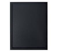 SECURIT - Tableau Noir Mural "Woody" + Marqueur à Craie Liquide - Ardoise Double Face - Cadre en Bois Laqué - 40 x 60 cm - Noir