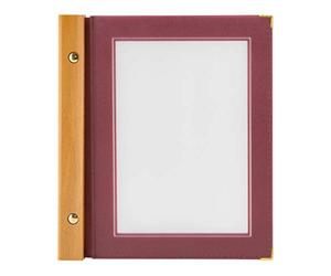 Securit Wood A5 Protège-menus, 2 Double Inserts Inclus (présente 4 Pages A5)