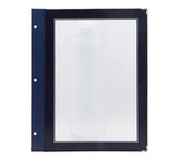 Securit Wood Range Lot de 5 protège-cartes de restaurant A4 Bleu, 23 x 32 cm