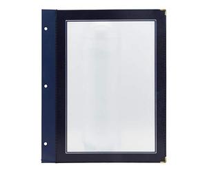 Securit Wood Range Lot de 5 protège-cartes de restaurant A4 Bleu, 23 x 32 cm