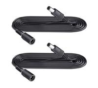 Security-01 Lot de 2 rallonges d'alimentation CC 5,5 mm x 2,1 mm, pour caméra de vidéosurveillance, caméra IP WiFi, DVR, Bande LED, câble d'extension Adaptateur d'alimentation DC, Noir, 1 m