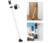 Securityman Barre de sécurité pour Porte avec Alarme (Amovible) - Sirène 120 DB - Brouilleur réglable et Barre de terrasse - Robuste, supporte 181,4 kg - Protection de la Maison