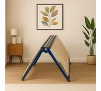 SEDAC Sommier Pliable - Couchage 160 cm - Sommier 2 Places à Lattes 40 Lattes Multiplis - Cadre Métal Époxy, Lit Gain de Place, Pliable et Compact, Facile à Transporter