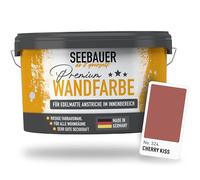 SEEBAUER diy Peinture murale rouge pour intérieur (No. 324 Cherry Kiss 2,5 Litre) Tons rouges haute opacité