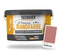 SEEBAUER diy Peinture murale rouge pour intérieur (No. 326 Cherry Kiss 2,5 Litre) Tons rouges haute opacité
