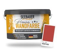 SEEBAUER diy Peinture murale rouge pour intérieur (No. 330 Heavy Red 2,5 Litre) Tons rouges haute opacité
