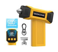 SEEKONE Décapeur Thermique Sans Fil 7,2 V, Mini Pistolet Thermique avec Température Variable de 100 °C à 500 °C, Mini Decapeur Thermique avec écran LCD, Buse Réflectrice pour Loisirs Créatifs