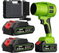 Seese Pro - Souffleur ultra léger et puissant, souffleur à feuilles sans fil avec batterie, plumeau turbo sans fil de haute puissance, mini ventilateur à jet sec pour gazon, patio (#5-Battery x 2)