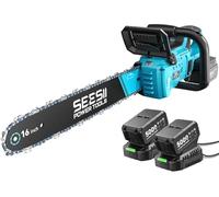 SEESII 16 Pouces Tronconneuse Electrique a Batterie pour Jardins, Boisés