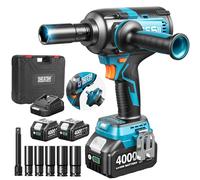 Seesii hocs 1/2" Sans Fil 1200N·m (885Ft-lbs), 1/2" Visseuse à Chocs Puissante 21V avec Poignée Détachable & 2 Batteries 4.0Ah, [Version 2025 Améliorée] pour Voiture/Pick-up/Tondeuse