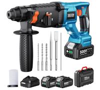 SEESII Marteau Perforateur Sans Fil SDS-Plus 3.2J 850W, 2x 5.0Ah Batteries | Perçage/ Perforation/ Burinage, 26mm-Béton, Kit Complet avec Mallette
