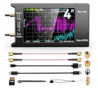 Seesii NanoVNA-H4 Analyseur de Réseau Vectoriel avec Carte de 32 GB, Analyseur d'antenne V4,3/4,2 10 kHz - 1,5 GHz HF VHF UHF avec Écran Tactile