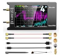 Seesii NanoVNA-H4 Kit d'analyseur de réseau vectoriel 10 KHz-1.5 GHz HF VHF UHF Analyseur d'antenne Mesure Paramètres S, Retardement, Carte Smith avec écran tactile LCD de 4' (version 4.2)