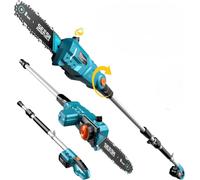 SEESII Scie à Perche Tronçonneuse de 8 Pouces - Telescopic Chainsaw | Sans Fil Tronçonneuse 20V, Scie pour Arbres Idéale pour la Taille des Branches, avec 2x4,0Ah Batterie, Portée Max 15 ft