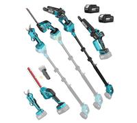 SEESII Taille Haie Telescopique, 8-en-1 Kit d'outils de Jardin | Mini Tronçonneuse 6 Pouces & Taille-Haie & Secateur Electrique avec 2x 4000mAh Batteries, pour Taille d'arbres et Haies