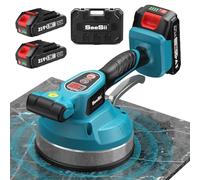 SEESII Vibreur Carrelage 160mm avec 2 × 2000 mAh pour la Pose de Carrelage | Pour Carreaux de 30-150 cm, 28 000 Tr/min Élimine les Espaces d'Air et Assure une Pose Plane, 10 H d'Autonomie, 12 Vitesses