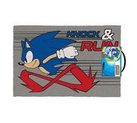 Pyramid International Paillasson Sonic le hérisson (Design Knock and Run) 60 x 40 cm Noir