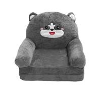 Segrehy Canapé 2 en 1 pour Enfants, Pliable et Léger, Extensible canapé de Couchage, Design Dessin Animé Chien Gris, Doux et Respirant, avec Poignée Large, pour Chambre d'enfants ou Salon (2 Niveaux)