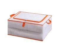Segrehy Sac de Rangement pour vêtements, conteneur de Rangement rectangulaire à Fermeture éclair de Grande capacité pour couvertures et couettes, étanche, Transparent et Portable (M)