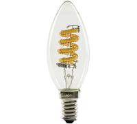 Segula 55300 LED CEE G (A - G) E14 forme de flamme 3.3 W = 21 W ambré (Ø x H) 35 mm x 100 mm à intensité variable (Dim to Warm) 1 pc(s)