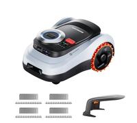 Segway Navimow i208 LiDAR Robot Tondeuse Kit + Garage M + 4 Kits de Lames | pentes de 45%, LiDAR à Semi-conducteurs et Vision, cartographie Automatique, sans Fil, sans antenne (expédié séparément)
