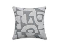 Sehlbach Coussin Fil Chenille Graphique, Gris, 45 x 45 cm Coussin, Jacquard de qualité supérieure, Design Moderne, Housse détachable, Rembourrage Inclus