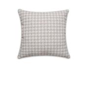 Sehlbach Coussin Pied-de-Poule, Beige, 45 x 45 cm Coussin, Design élégant, Housse détachable, Remplissage Inclus, Matière de qualité supérieure