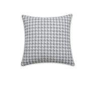 Sehlbach Coussin Pied-de-Poule, Gris, 45 x 45 cm Coussin, Design élégant, Housse détachable, Remplissage Inclus, Matière de qualité supérieure