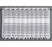 Sehlbach Rideau de bistrot Jacquard Classique, Blanc, 140 x 60 cm Rideau de bistrot, Design Classique, Tissu Transparent, Fixation Facile, Certifié Oeko-Tex