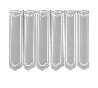 Sehlbach Rideau de bistrot Jacquard Store bombé, Blanc, 145 x 120 cm Rideau de bistrot, Design élégant, Finition de qualité supérieure, Facile à Poser, Style Classique