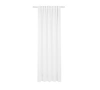 Sehlbach Rideau prêt à Poser avec Bande pour Rideau, Lin d'herbe, Blanc, 135 x 245 cm, Rideaux, Texture élégante, Opaque, Facile à Poser, Certifié Oeko-Tex, Personnalisation