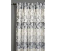 Sehlbach Rideau prêt à Poser avec Bande pour Rideaux, Losange, Gris, 140 x 245 cm Rideaux, Tissu Opaque, Design élégant, Facile à Poser, Certifié Oeko-Tex